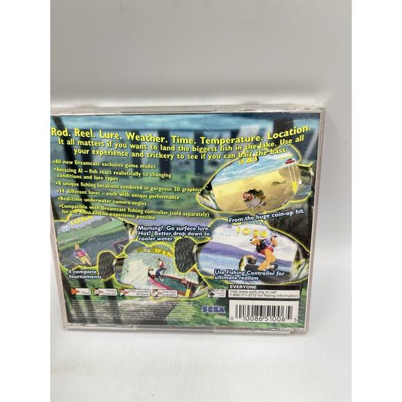 SEGA Dreamcast - SEGA Bass Fishing [SEGA All Stars] - Complete/CIB - Tested - Picture 2 of 5